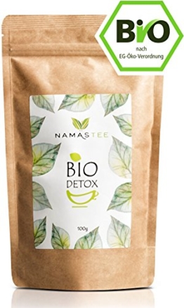 BIO Detox Tee - Premium Qualität - zur Entgiftung des Körpers - Natürlich Entschlacken und Abnehmen - Ergänzung zu Diäten - 100g - Qualität aus Deutschland -