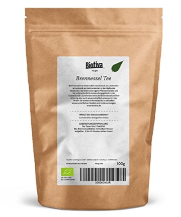 Brennesselblätter-Tee (Bio, 100g) I lose Blätter I 100% Bio-Premiumqualität I 30 Jahre Kräutererfahrung I unterstützt bei rheumatischen Beschwerden - 