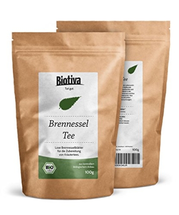 Brennesselblätter-Tee (Bio, 100g) I lose Blätter I 100% Bio-Premiumqualität I 30 Jahre Kräutererfahrung I unterstützt bei rheumatischen Beschwerden - 